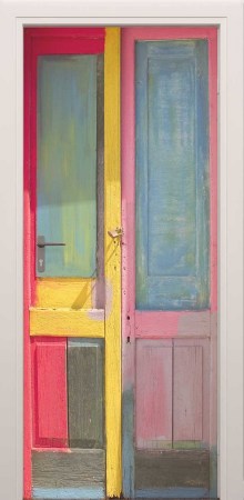 Kleurrijke beachhouse deur